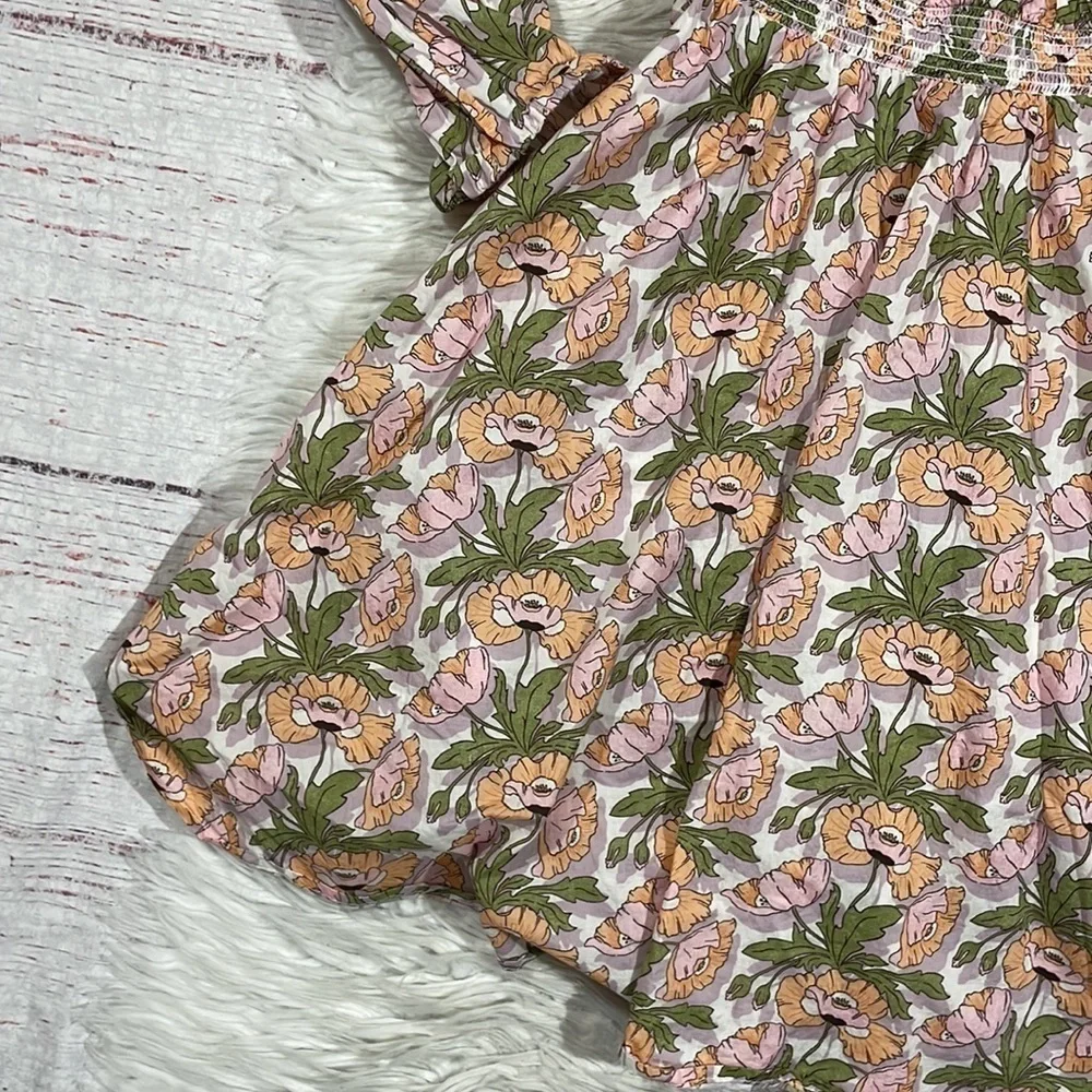 J.Crew x Liberty Art Smocked-waist mini dress in Butterfield Poppy Pattern